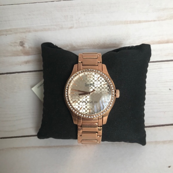 Coach Womens Watch Maddy Rose Gold With Crystal - Picture 3 of 10